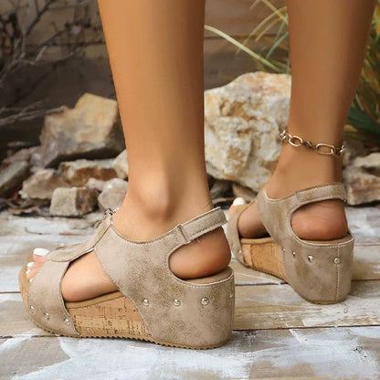 Nicole | Corrective Open-Toe Wedge Sandals