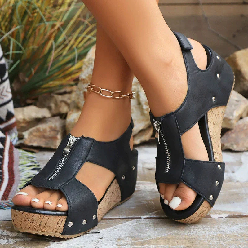 Nicole | Corrective Open-Toe Wedge Sandals