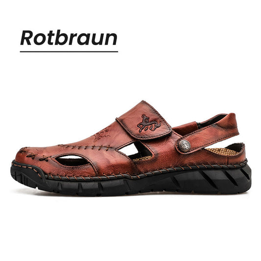 Helmut | Komfortable und luftdurchlässige PU-Sandalen in Lederoptik für Männer
