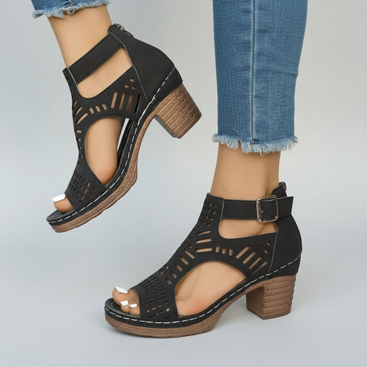 Marianne | Elegant Mid-Heel Sandals with Open Toe