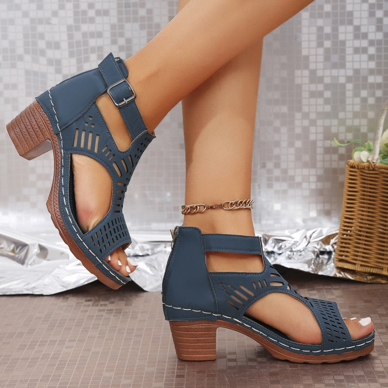 Marianne | Elegant Mid-Heel Sandals with Open Toe
