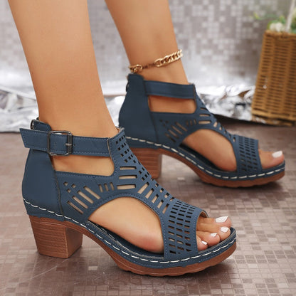 Marianne | Elegant Mid-Heel Sandals with Open Toe