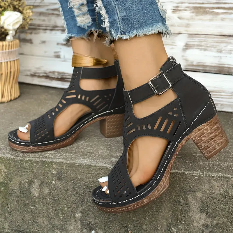Marianne | Elegant Mid-Heel Sandals with Open Toe
