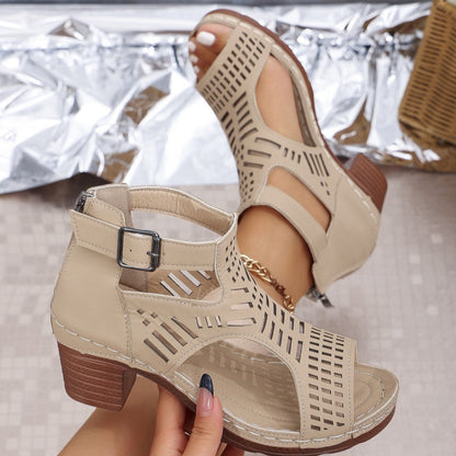 Marianne | Elegant Mid-Heel Sandals with Open Toe