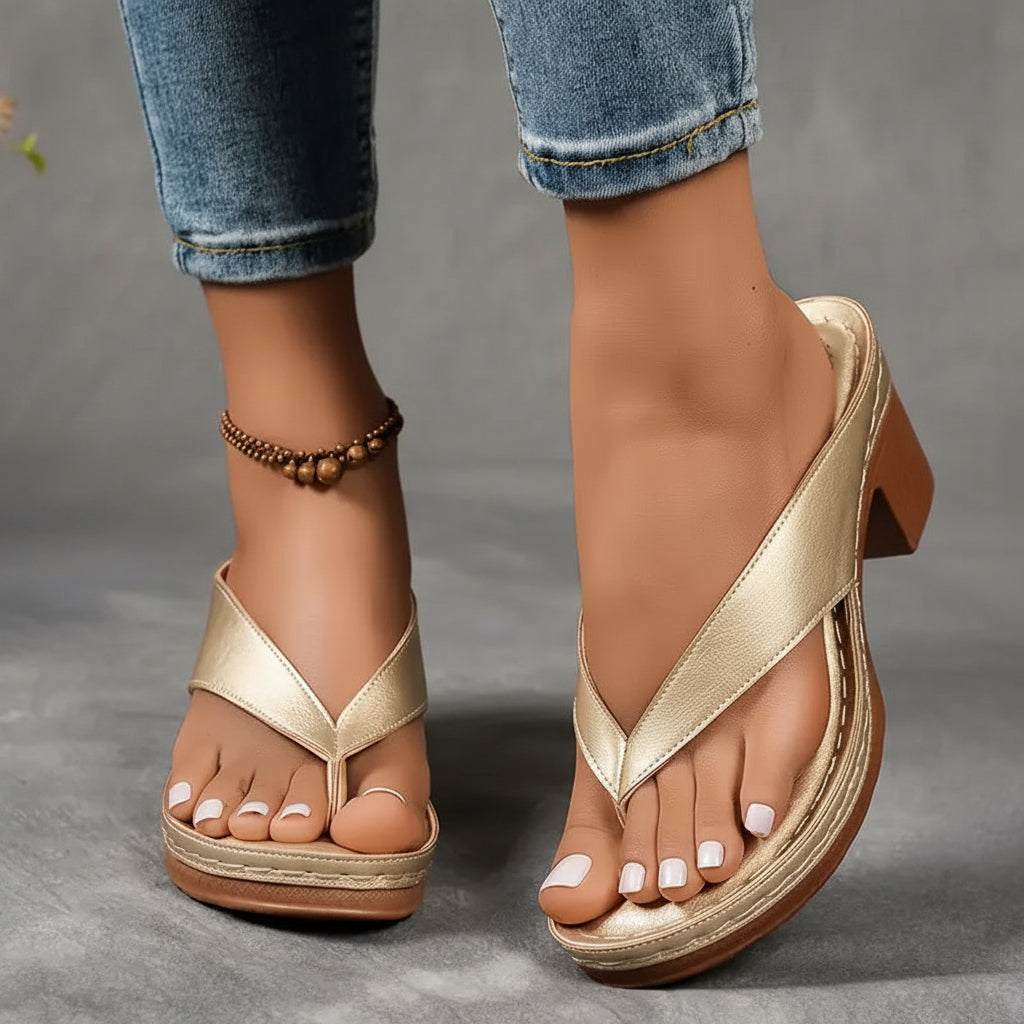 Roselinde | Summer Flip-Flops with Thick Sole