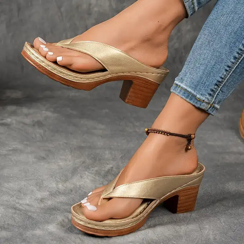 Roselinde | Summer Flip-Flops with Thick Sole