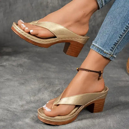 Roselinde | Summer Flip-Flops with Thick Sole