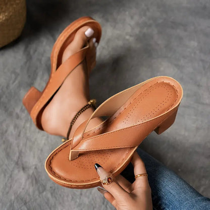Roselinde | Summer Flip-Flops with Thick Sole