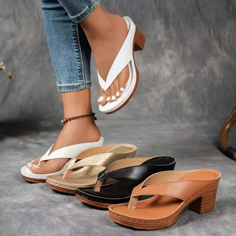 Roselinde | Summer Flip-Flops with Thick Sole