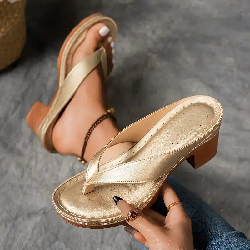 Roselinde | Summer Flip-Flops with Thick Sole