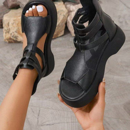 Dana | Fashionable Orthopaedic Sandals with Wedge Heel and Platform