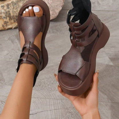 Dana | Fashionable Orthopaedic Sandals with Wedge Heel and Platform