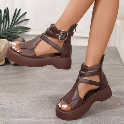 Dana | Fashionable Orthopaedic Sandals with Wedge Heel and Platform