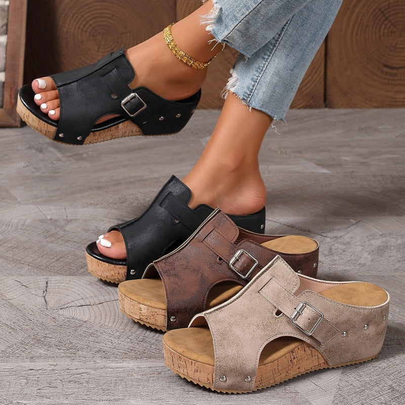 Margot | Elegant Platform Wedge Sandals with Open Toe