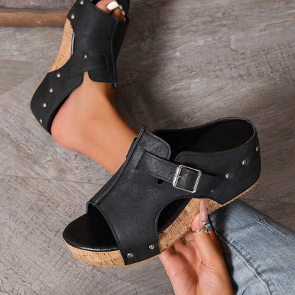 Margot | Elegant Platform Wedge Sandals with Open Toe