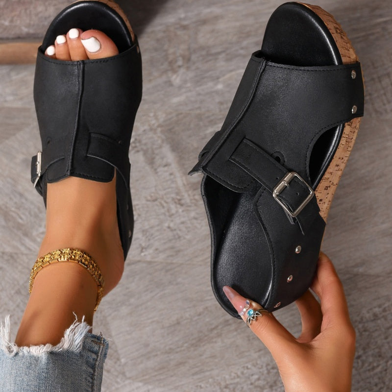 Margot | Elegant Platform Wedge Sandals with Open Toe