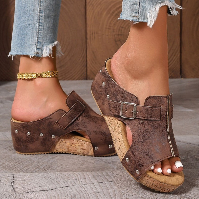 Margot | Elegant Platform Wedge Sandals with Open Toe