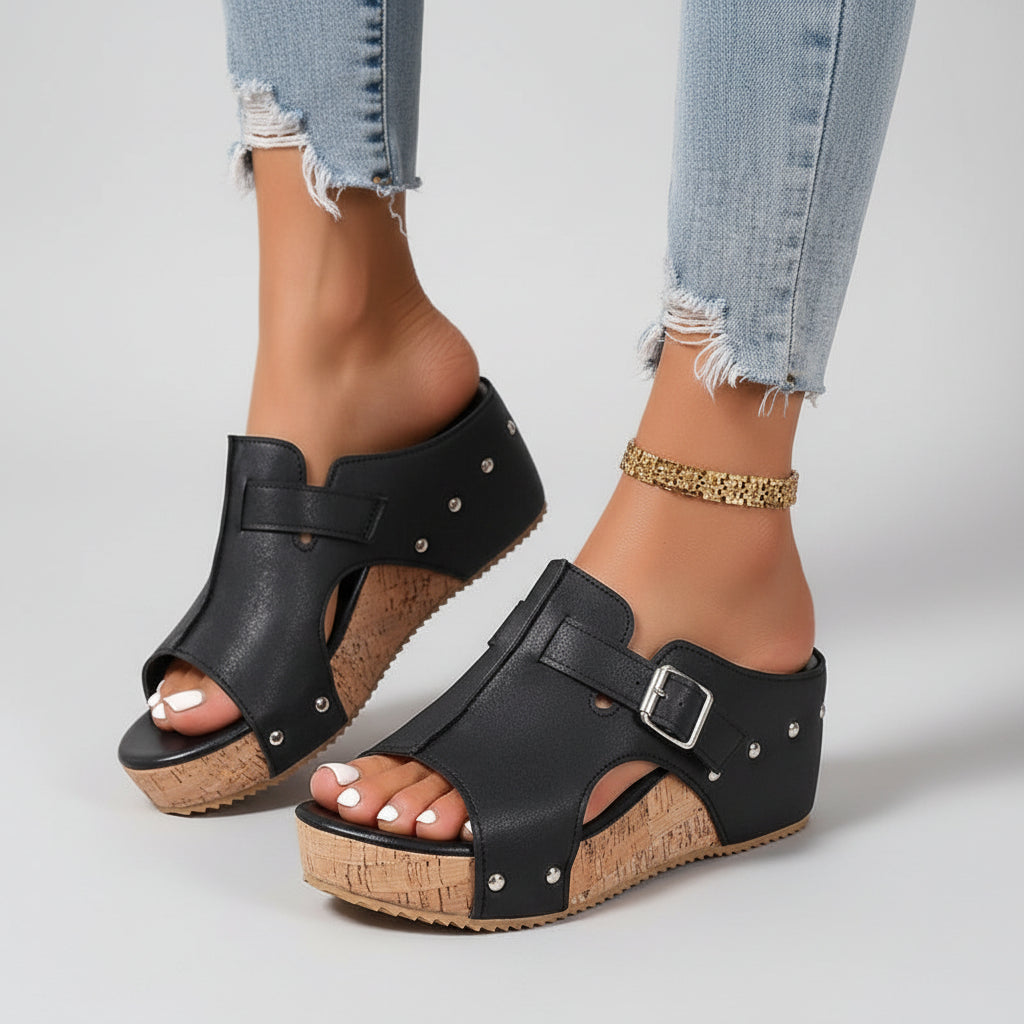 Margot | Elegant Platform Wedge Sandals with Open Toe