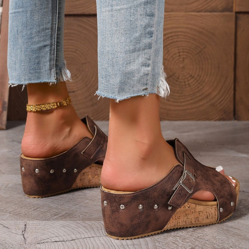 Margot | Elegant Platform Wedge Sandals with Open Toe