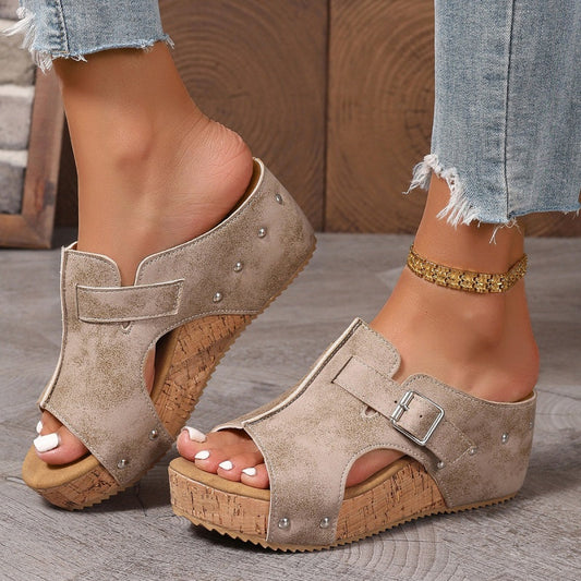 Margot | Elegant Platform Wedge Sandals with Open Toe