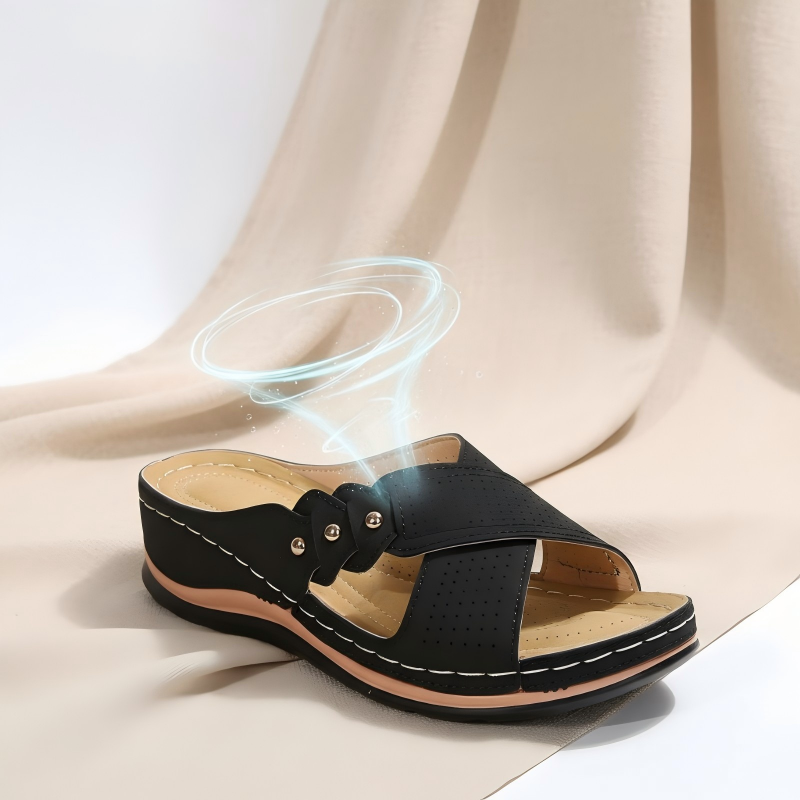 Ilona | Comfortable Wedge Sandals with Crossover Straps