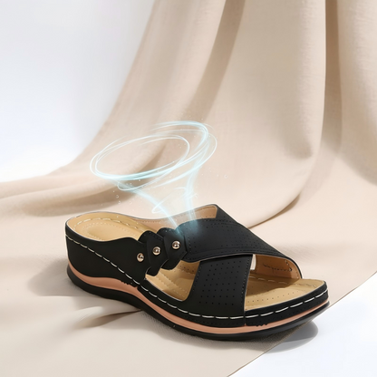 Ilona | Comfortable Wedge Sandals with Crossover Straps