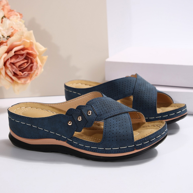 Ilona | Comfortable Wedge Sandals with Crossover Straps
