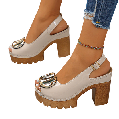 Ursula | Elegant Platform Sandals with Block Heel