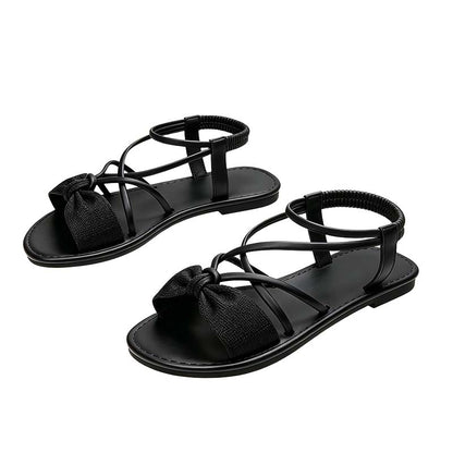 Hermione | Flat Sandals with Crossover Straps