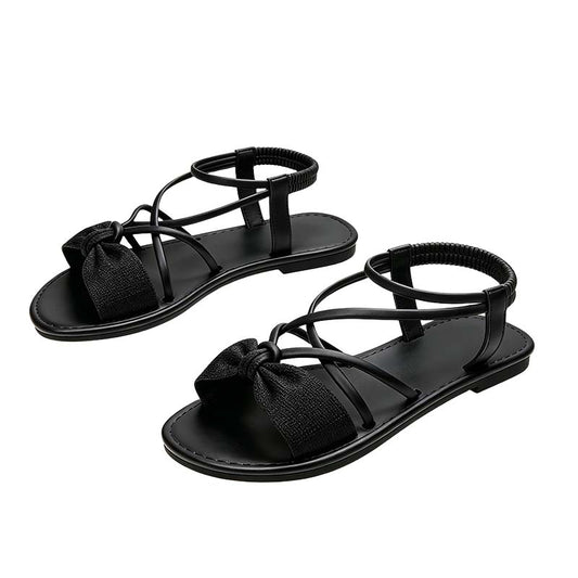 Hermione | Flat Sandals with Crossover Straps
