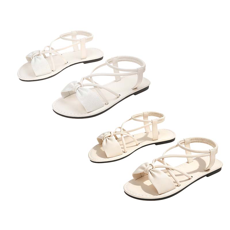Hermione | Flat Sandals with Crossover Straps