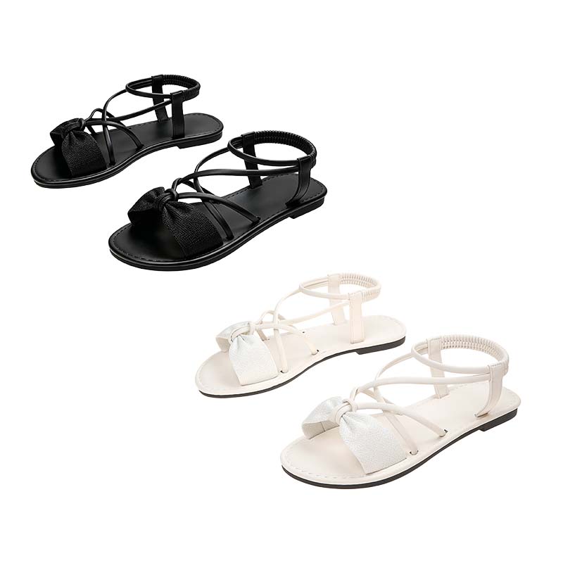 Hermione | Flat Sandals with Crossover Straps