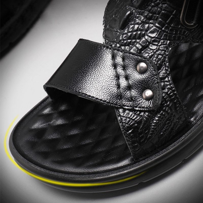 Lourdan | Stylish Leather Sandals for Men for Leisure and Holidays