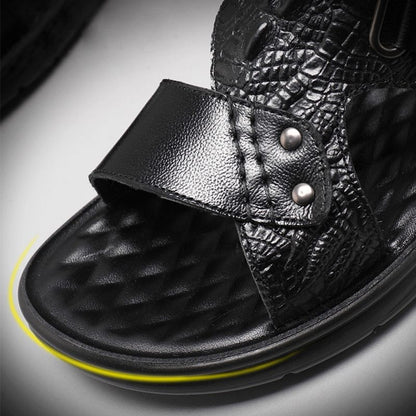 Lourdan | Stylish Leather Sandals for Men for Leisure and Holidays