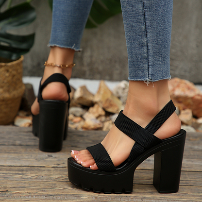 Pia | Tall Platform Sandals with Comfortable Block Heel