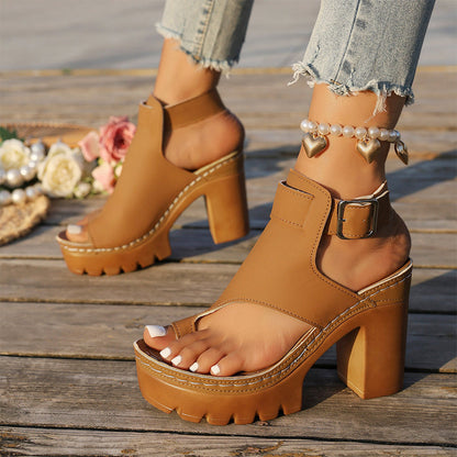 Tanya | Platform Sandals with Heel and Ankle Strap