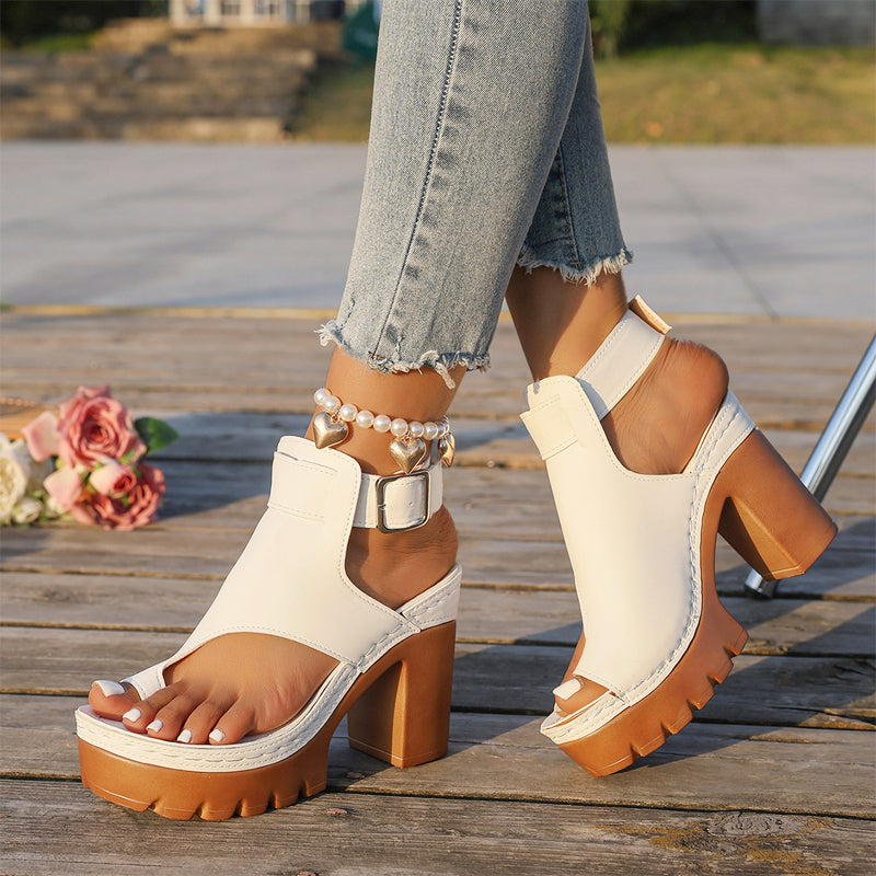 Tanya | Platform Sandals with Heel and Ankle Strap