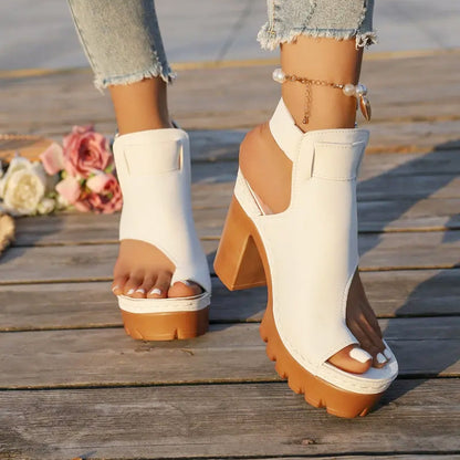 Tanya | Platform Sandals with Heel and Ankle Strap