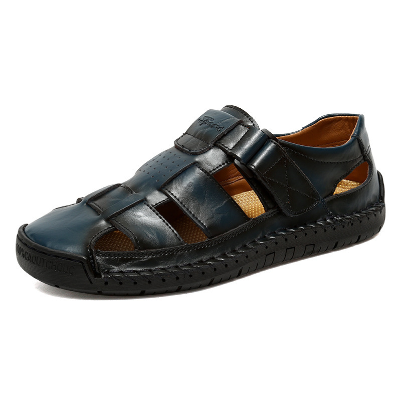 Franz | Geschlossene Herren-Sandalen mit Klettverschluss