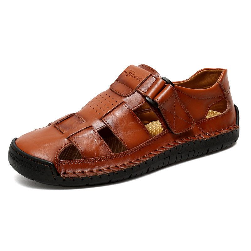 Franz | Geschlossene Herren-Sandalen mit Klettverschluss