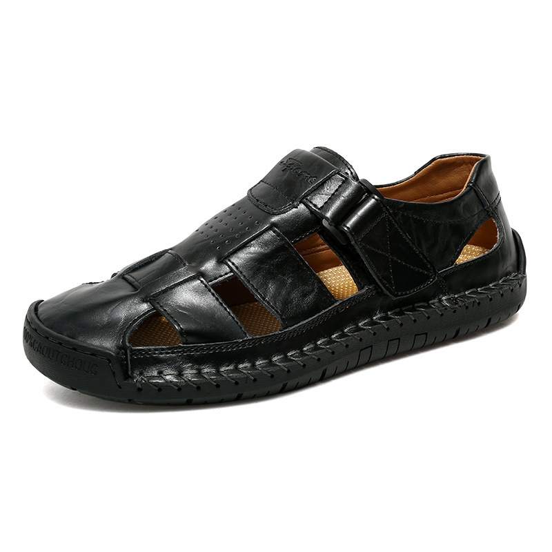 Franz | Geschlossene Herren-Sandalen mit Klettverschluss