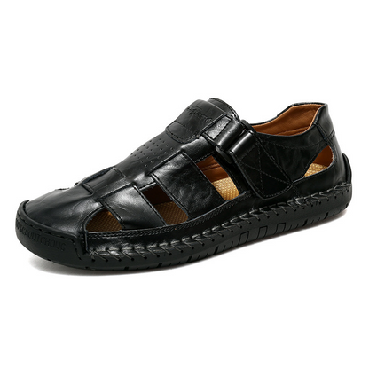 Franz | Geschlossene Herren-Sandalen mit Klettverschluss