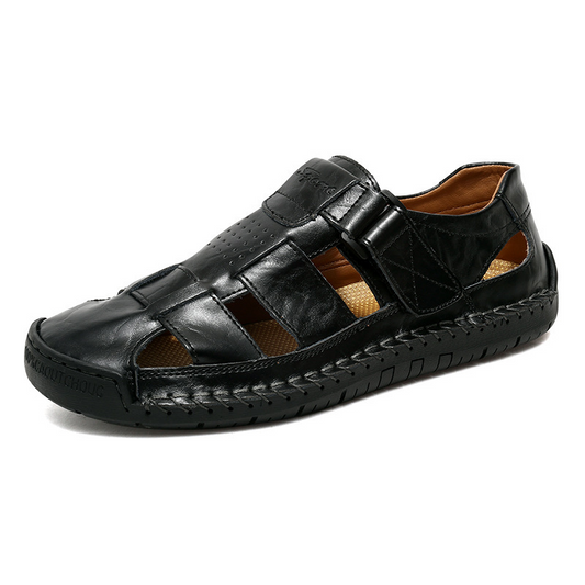 Franz | Geschlossene Herren-Sandalen mit Klettverschluss