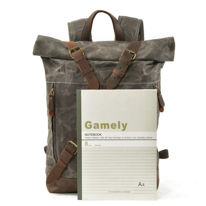 Invercargill waxed canvas rolltop backpack — Beverley Lane