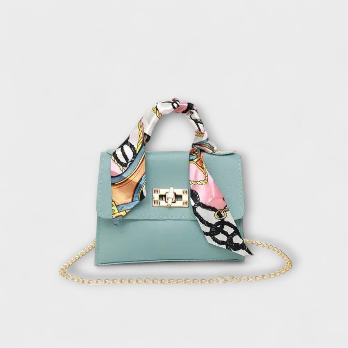 Frederica | Handbag with Silk Scarf Detail