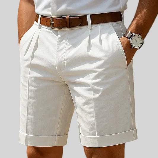 Theodore | Elegant Everyday Shorts with Pleated Front