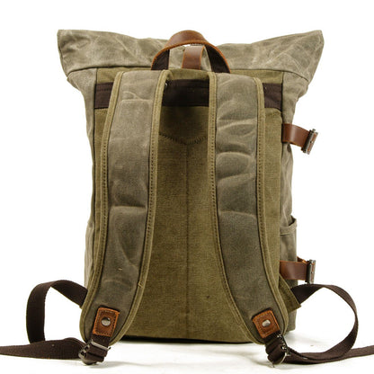 Cairns waxed canvas rolltop backpack — Beverley Lane