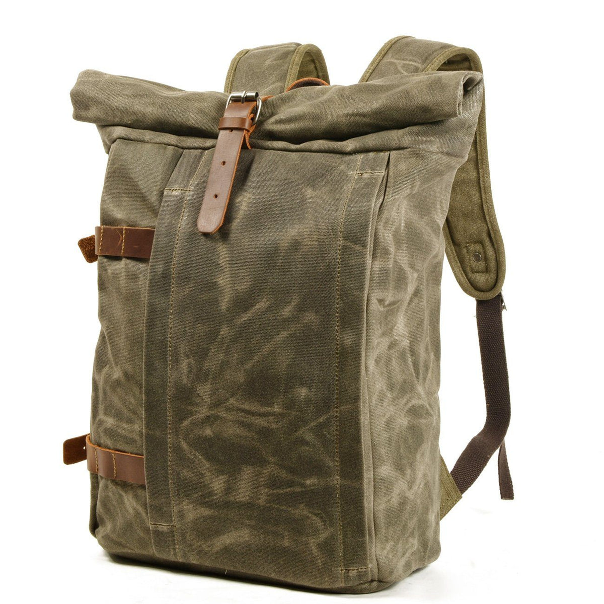 Cairns waxed canvas rolltop backpack — Beverley Lane