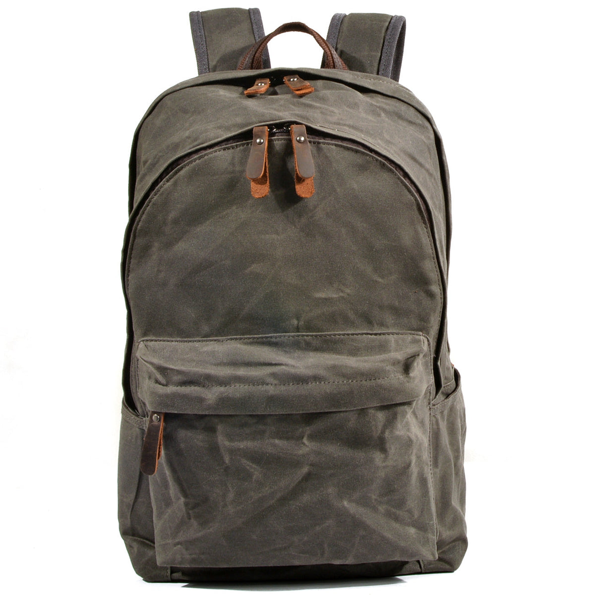 Fremantle waxed canvas backpack in Army Green — Beverley Lane