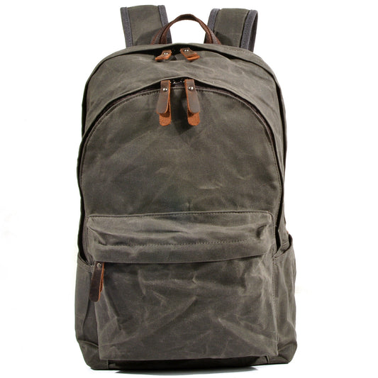 Fremantle waxed canvas backpack in Army Green — Beverley Lane
